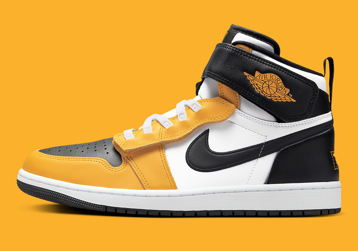 Мужские кроссовки Nike Air Jordan 1 Hi Flyease Белый, желтый, охристо-черный CQ3835-107 sz 12