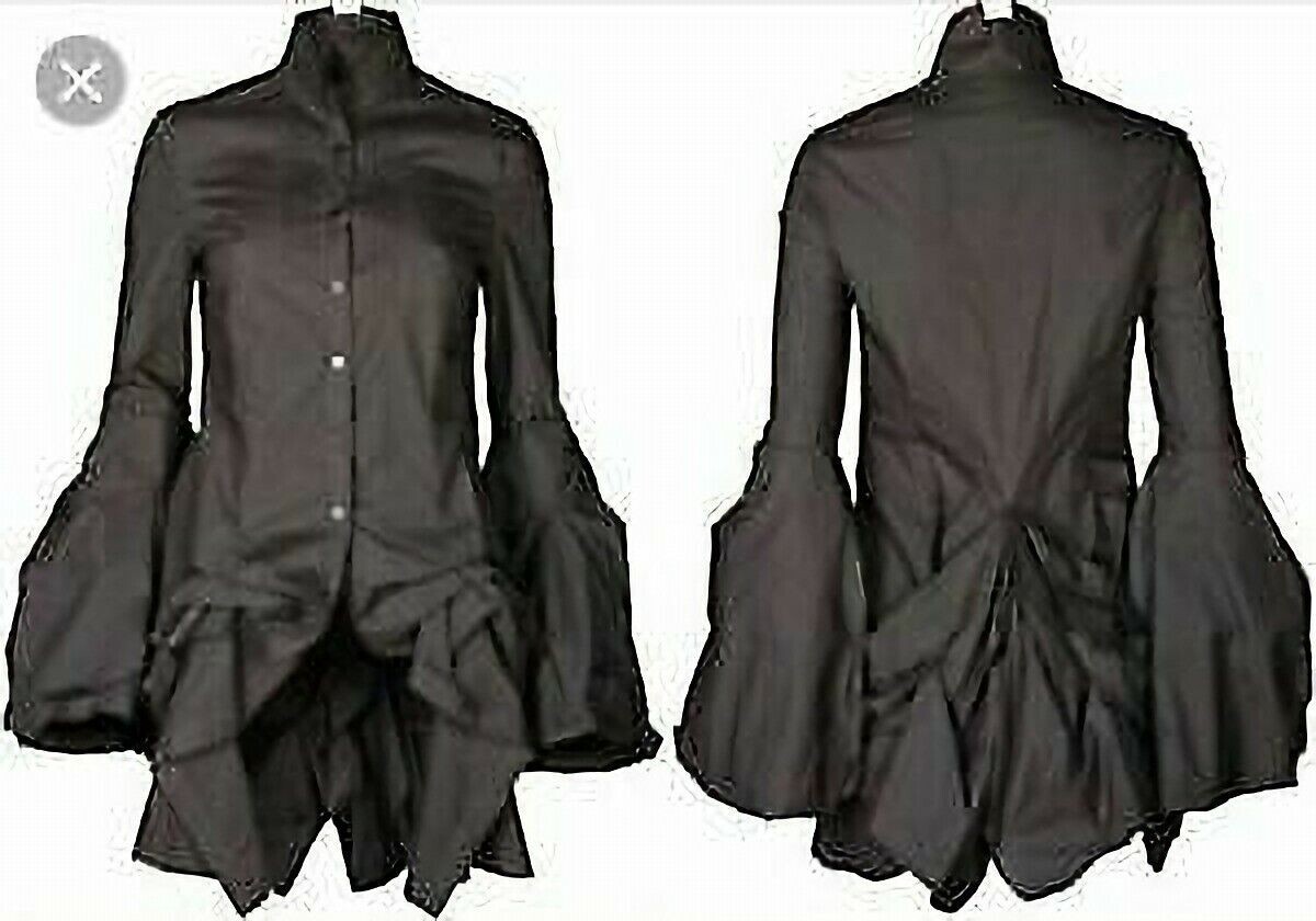 STUNNING RARE**ALLSAINT STEAMPUNK KATARINA BLACK SHIRT DRESS