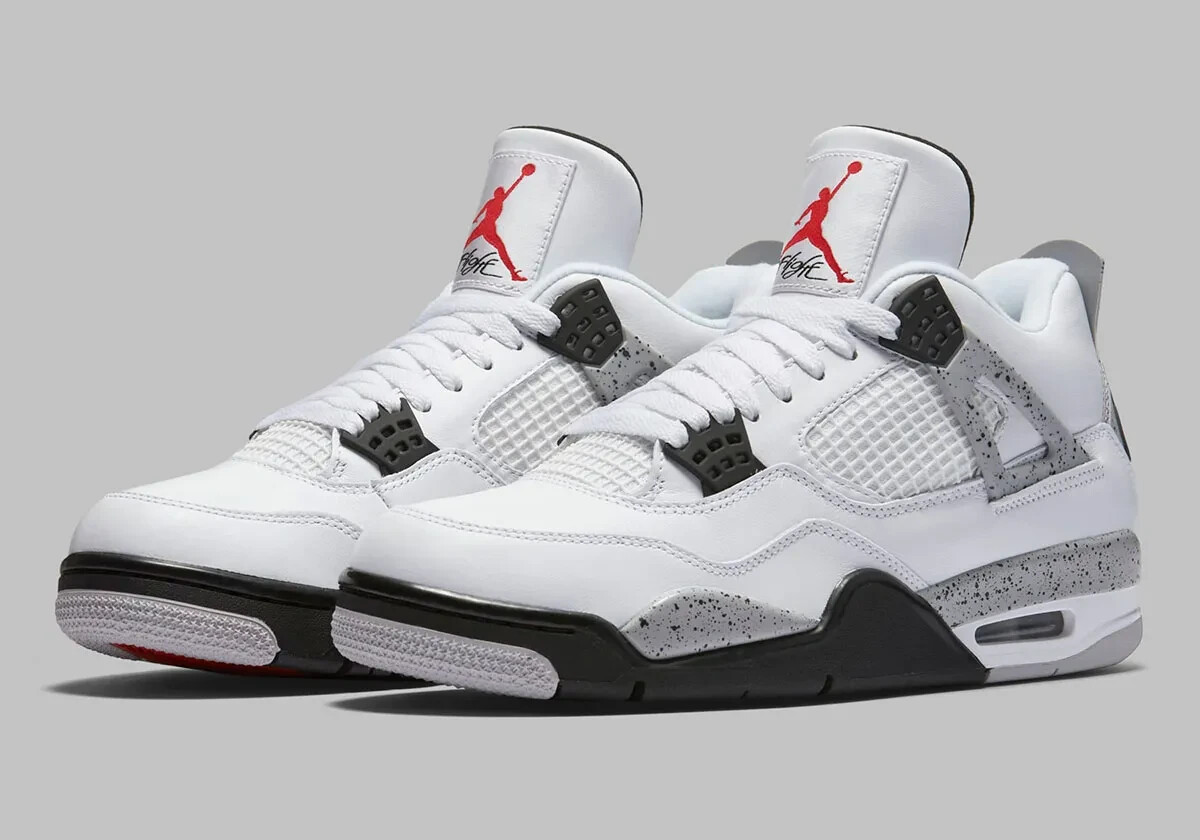 Nike Air Jordan 4 Retro White Cement FV5029-100 Men's Shoes