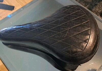 Old School Bmx Mesinger Seat Made In The USA Black Vintage Mongoose.