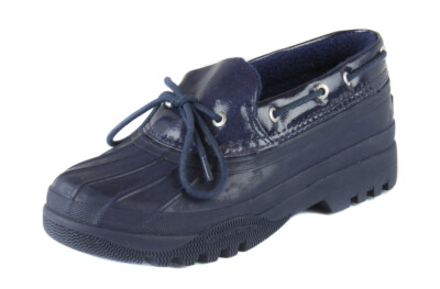Sperry Women's Navy Duckling Rubber Rain Shoes Ret $69.99 New