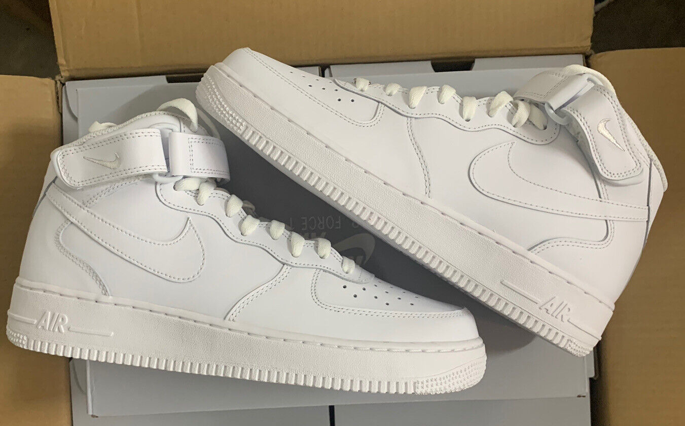 Nike Air Force 1 Mid '07 OG Shoes Triple White CW2289-111 Mens Size | eBay Nike Air Force 1 Mid '07 OG Shoes Triple White CW2289-111 Mens Size | eBay
