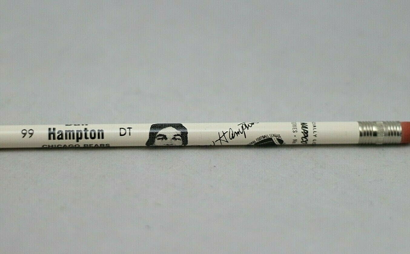 Dan Hampton Chicago Bears #99 NFL Rare Nappco Pencil 1987 3rd series 3/12 BN