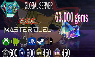 GLOBAL Master duel yugioh  63Kgems - fast delivery