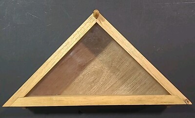 Memorial Flag Display Case for Burial/Funeral 12'' Tall' x 24'' Wide, Solid Wood