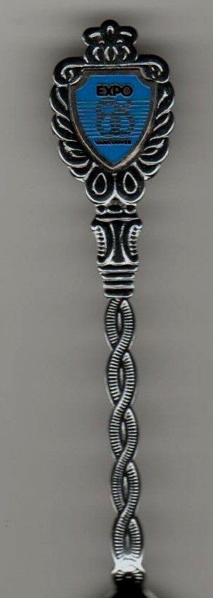 Vancouver Expo '86 1986 Canada Enamel Bowl Souvenir Spoon Bruno Geodesic Dome