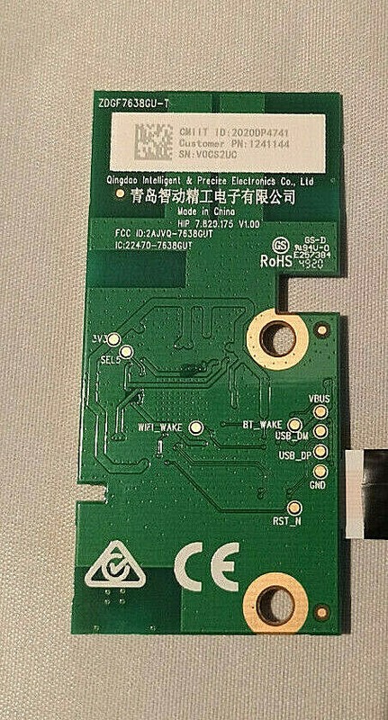 Carte Wifi Zdgf7638gu-T 1241144 + Nappe Pour Hisense 65a7100f Et Autres