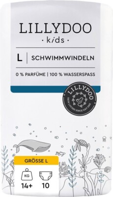 Lillydoo Schwimmwindeln Größe L , 14+ kg,   2 x 10 St