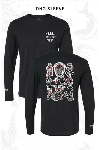 GBRS GROUP TATTOO FLASH LONG SLEEVE SHIRT X-LARGE “NEW