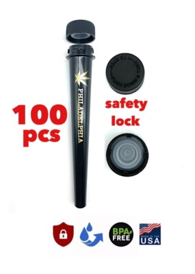 100pcs pre rolled cone TUBE Airtight tobacco Container 120mm/4.7 