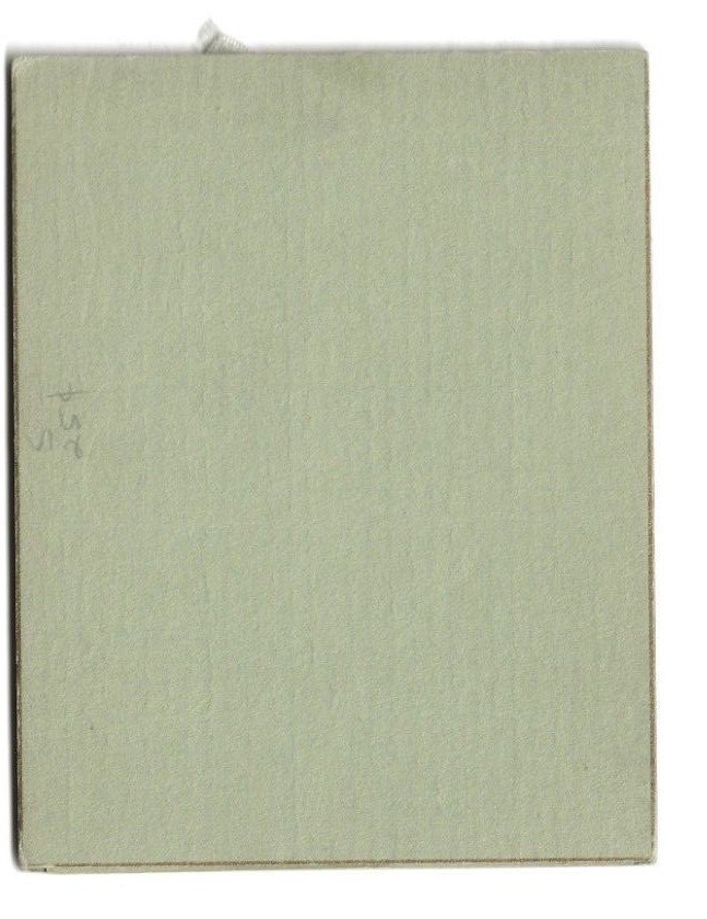 1930's Hand-painted MOTHER'S DAY Card Sage Green Floral & Ribbon LOVELY!