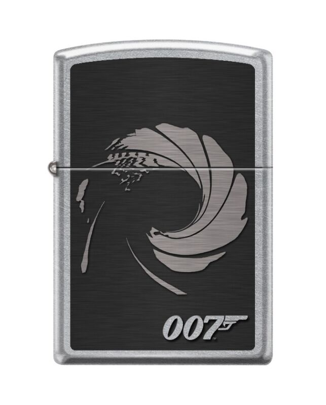 Zippo 4543, James Bond 007 Design,  Street  Chrome Finish Lighter