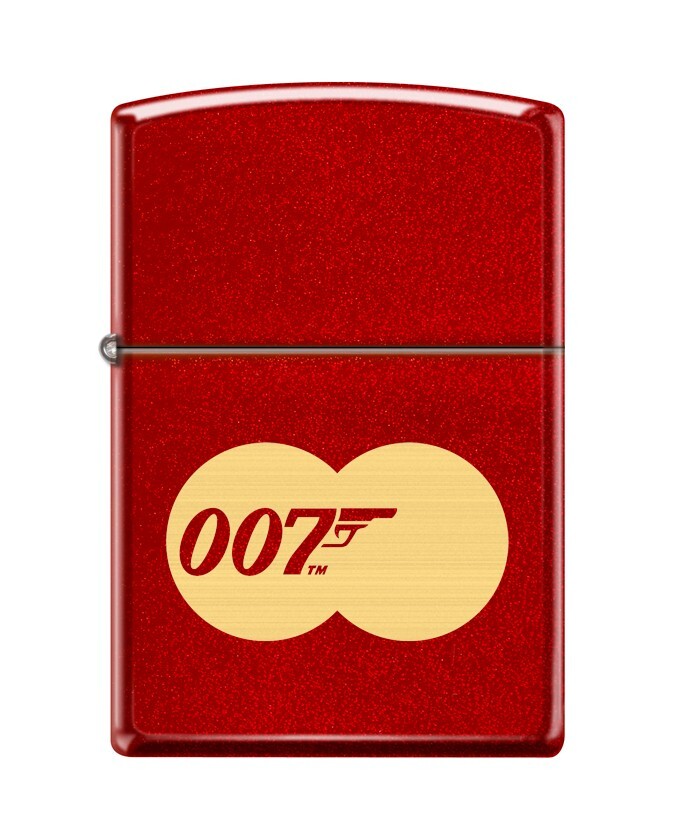 Зажигалка Zippo 46734, дизайн James Bond 007, Красная металлическая отделка, НОВАЯ
