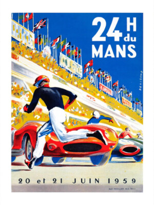 Le Mans 1959 Poster, 24 Hours of Le Mans 1959 Poster, Grand Prix of Endurance
