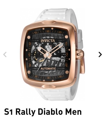 Pre-owned Invicta - Diablo - S1 Rally - Automatic - Nh70 Rose Gold / White - Mens Watch