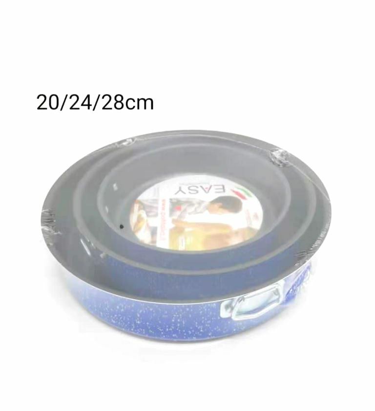 Tris Tortiere Servizio 3 Pezzi Antiaderenti Misure 20cm 24cm 28cm bal