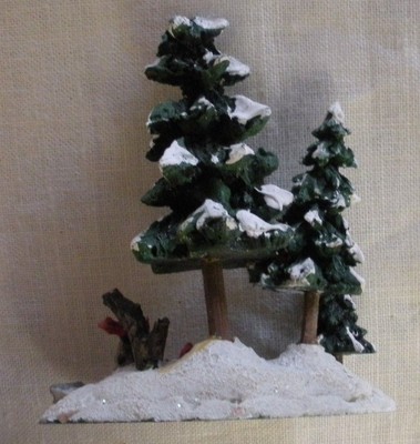 Dickens Collectables - Accessories - Polyresin Pine Tree Grove  - Pre-Owned