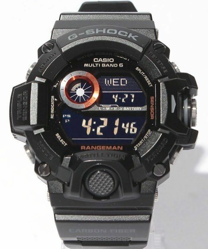 Pre-owned Casio G-shock Gw-9400bj-1jf Master Of Rangeman Solar Radio Men's Watch