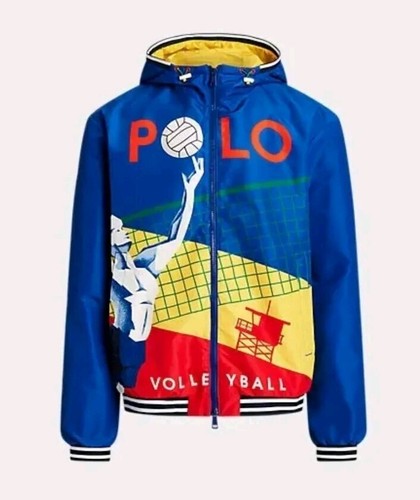 Polo Ralph Lauren Volleyball Graphic Print Hooded Jacket XL