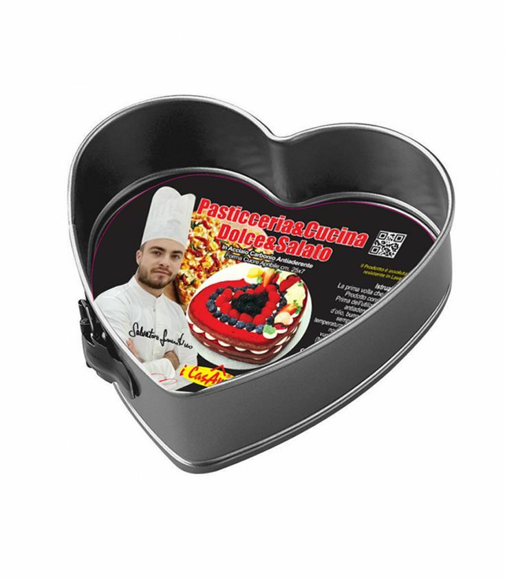 Teglia Tortiera Apribile Forma Di Cuore Torte Forno Stampo 16x15x6cm dfh