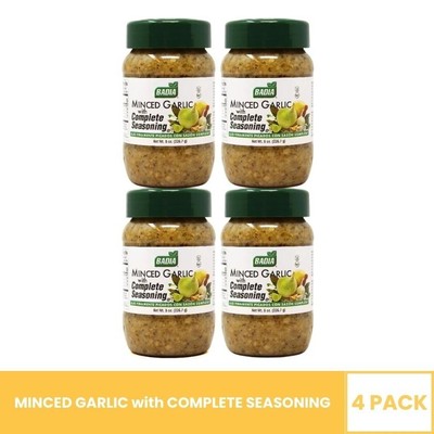 4 Pack Badia Minced Garlic w/ Complete Seasoning Blends Spice - 4x8 oz