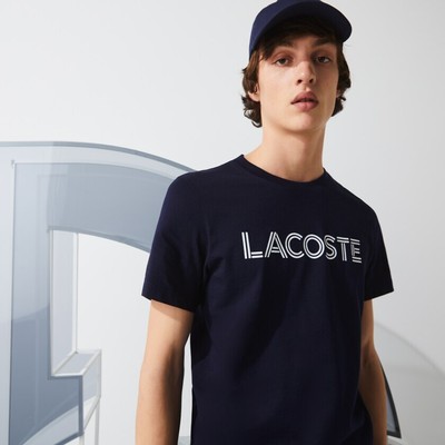 

Мужская дышащая футболка Lacoste SPORT x Novak Djokovic, Grey chine/navy blue, T-Shirts