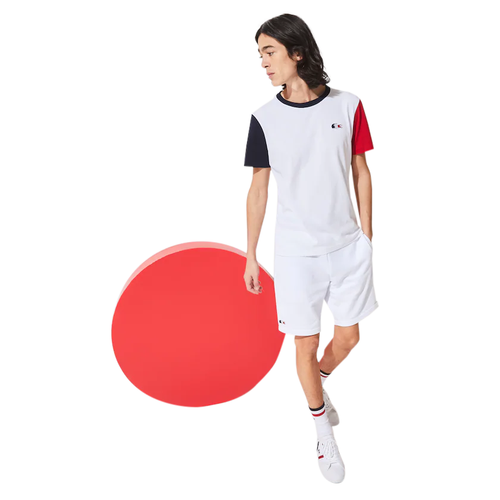 

Белая/темно-синяя/красная футболка Lacoste French Sporting Spirit Edition, White/navy/red