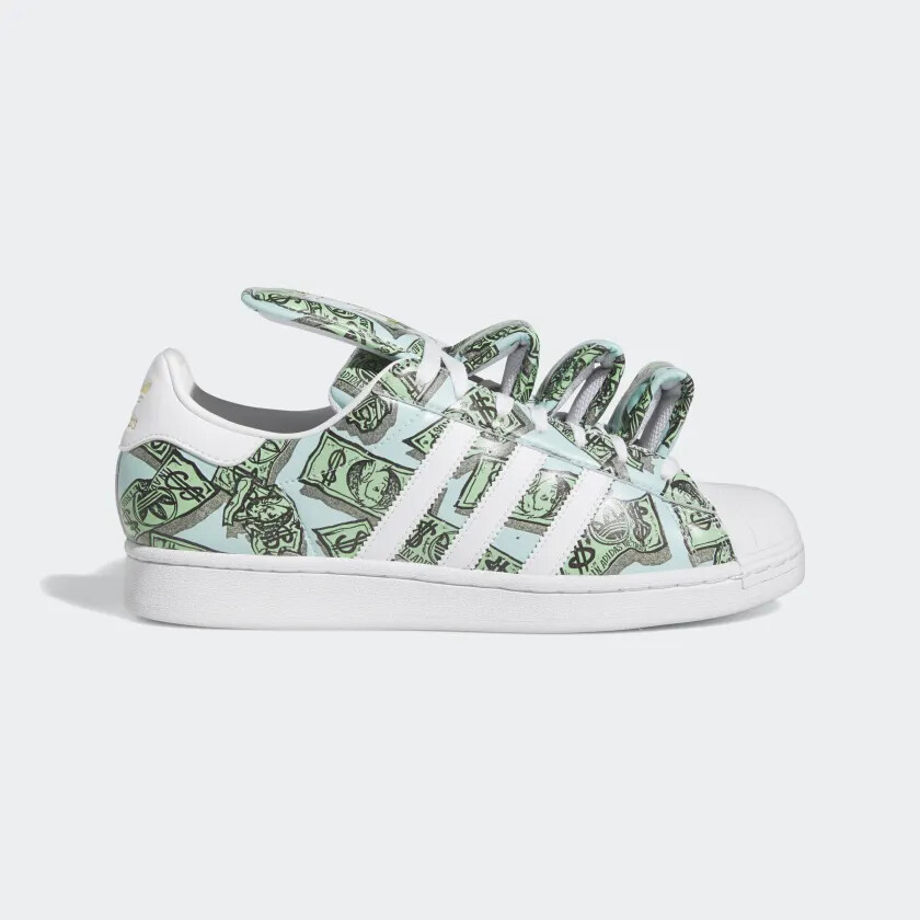 adidas ОБУВЬ JEREMY SCOTT MONEY PRINT SUPERSTAR Cloud White Gold Metallic HP6596