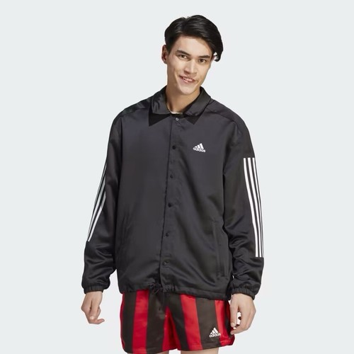 追跡有送料込【ADIDAS】Coaches Jacket Size M- Adidas Men's Satin Coaches Jacket, Black. | eBay