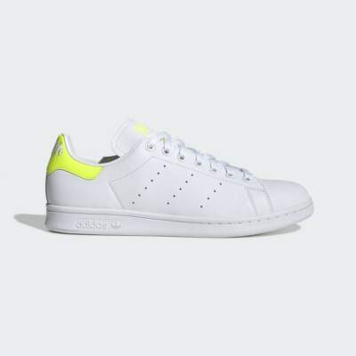 Adidas Originals Men's Iconic White Yellow Leather Stan Smith Sneakers EE5820 