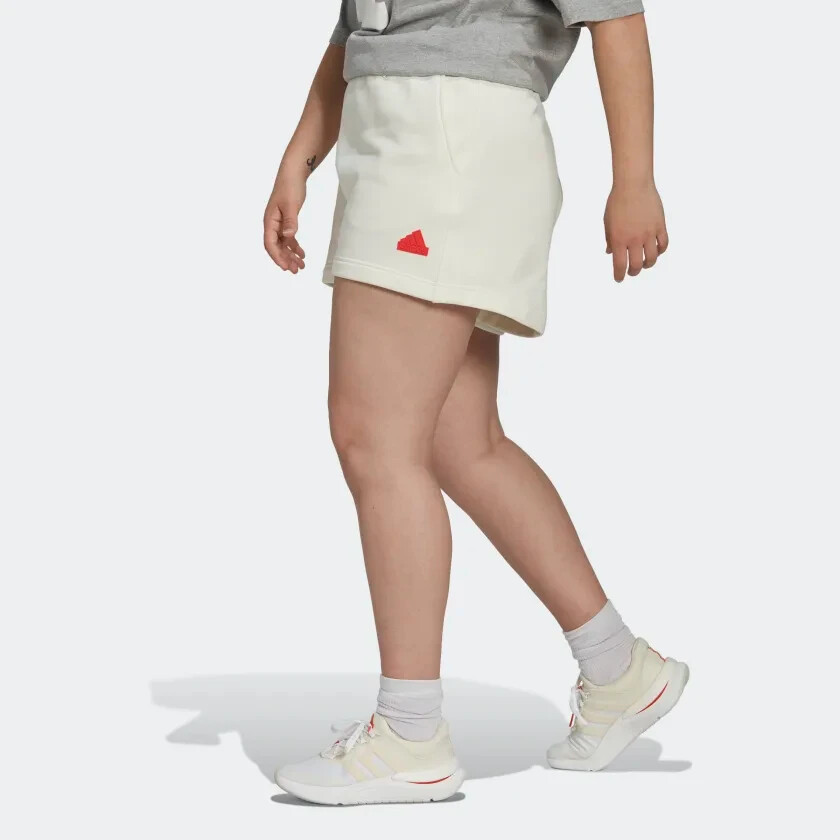 

Женские шорты больших размеров adidas Terry Short белого цвета, НОВИНКА, Off white