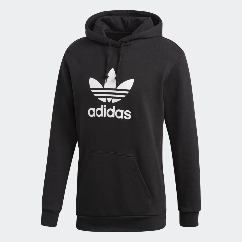 Adidas Originals Мужская толстовка с капюшоном с трилистником NEW AUTHENTIC Черный/Белый DT7964