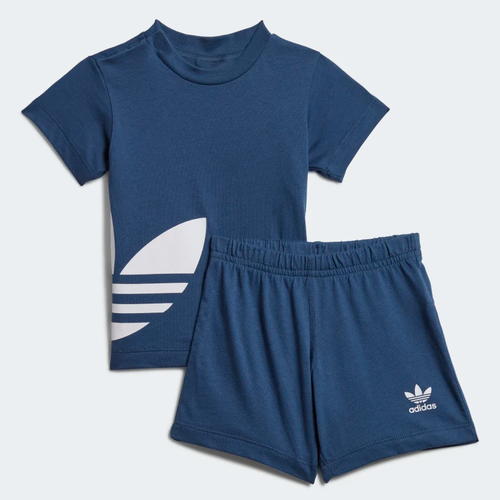

Комплект из шорт и футболки Adidas Infants Toddlers Big Trifoil, Night Marine / White, Синий