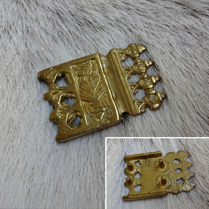 Viking Engraved Brass Belt Buckle Perfect for Costume Medieval LARP