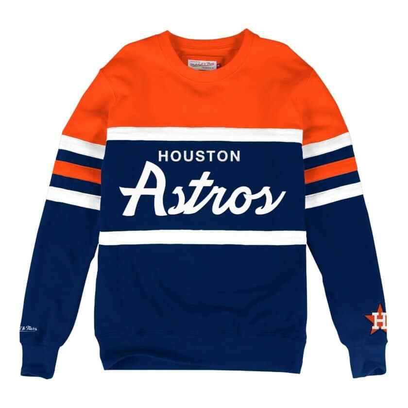 Houston Astros Mitchell & Ness MLB Men's Head Coach Crew Sweatshirt eBay