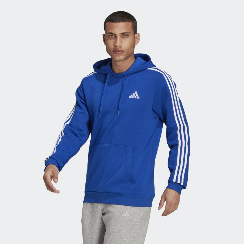 

Adidas Мужская флисовая толстовка с тремя полосками Essentials Королевский синий / белый GU2524, Multicolor