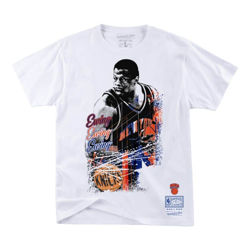 Mitchell & Ness White NBA New York Knicks Патрик Юинг Футболка Player Burst - S