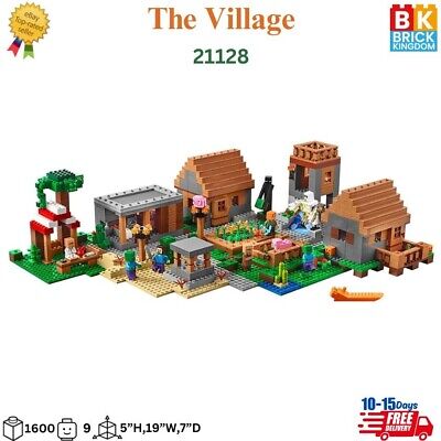 NEW MINECRAFT The Village (21128) 1600pcs & 9 Minifigs  Retired Building Toy Set