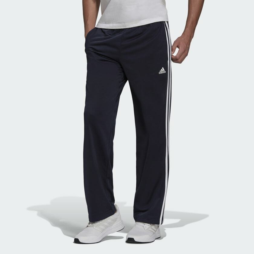 adidas Men's Essentials Warm-Up Open Hem 3-Stripes Pants H48429 | eBay