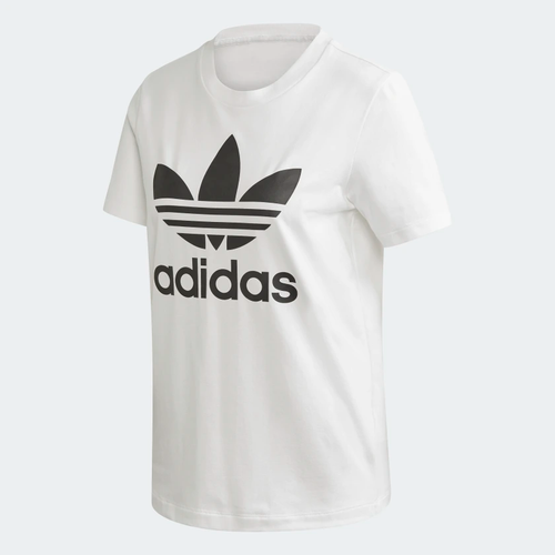 

Женская футболка Adidas с трилистником, белая/черная, Белый