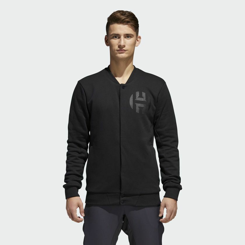 

Черная мужская толстовка спортивная одежда adidas Harden Varsity Vol 2 Jacket, Черный