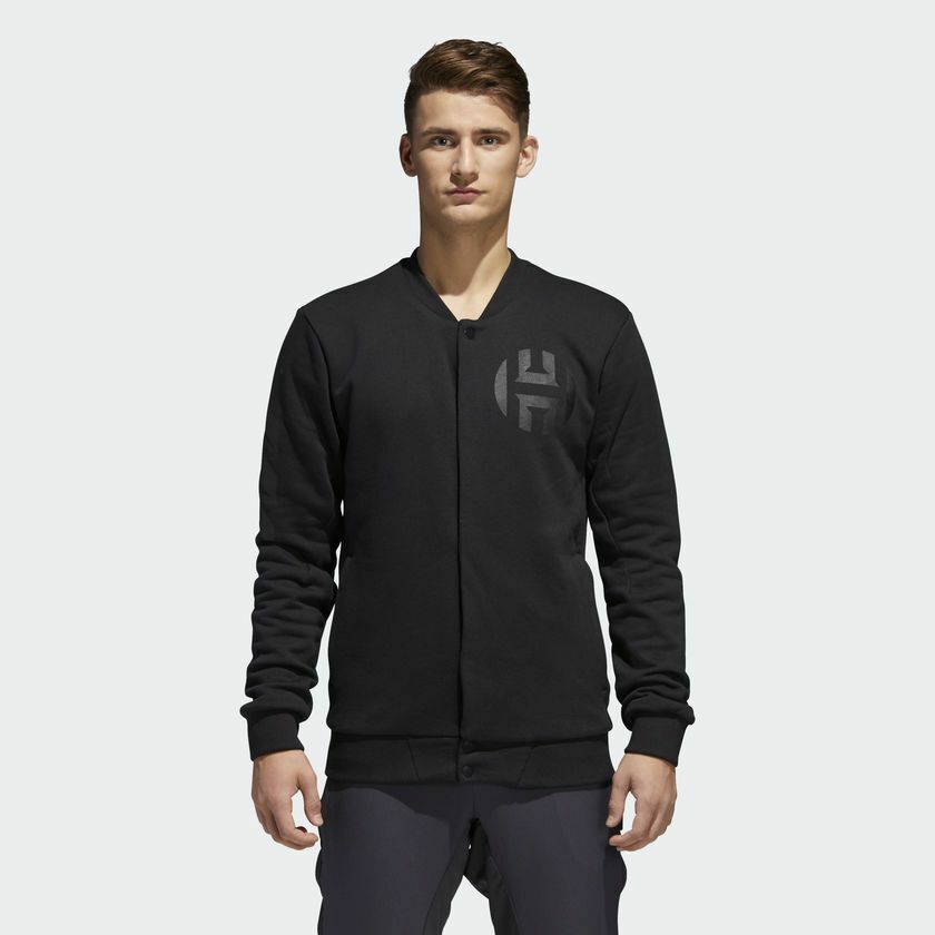 Черная мужская толстовка спортивная одежда adidas Harden Varsity Vol 2 Jacket