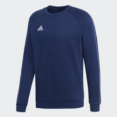 adidas Core 18 Mens Football Jumper Training Sweatshirt Teamwear Fleece Top Navy