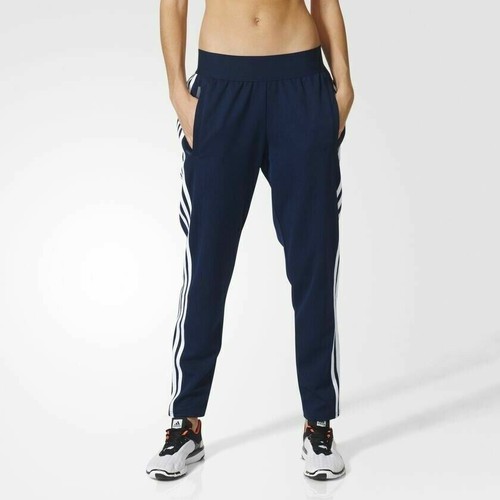 [B43986] Женские зауженные брюки Adidas Athletics 3S с 3 полосами - темно-белый