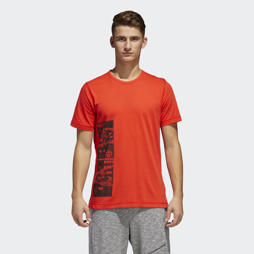 

Adidas Basketball Harden Футболка мужская красная черная CE7304, Красный, adidas CE 7304