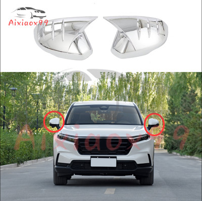 For Honda CRV CR-V 2023-2024 ABS Chrome ox Horn Rear View Mirror Cover Trim 2PCS