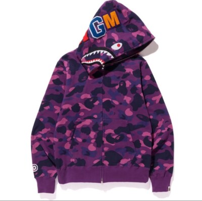 small purple bape hoodie shark hoodie 166097043692