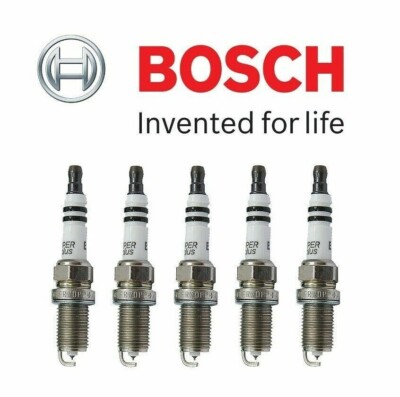 Set of 5 Spark Plugs Bosch Platinum Plus FR7DPP+ For Volvo C70 S40 S60 S80 S90