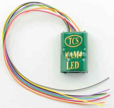 Train Control Systems TCS #1479 KAM4-LED HO Scale DCC Decoder W/Keep Alive