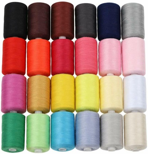 24 Colors Cotton Sewing Thread Cotton Thread Sets Spools Thr